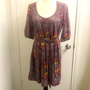 Trina Turk Abstract Silk Print Shift Dress - Size 4